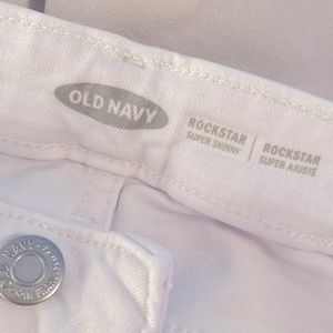 Mid Rise Old Navy Rockstar White Jeans